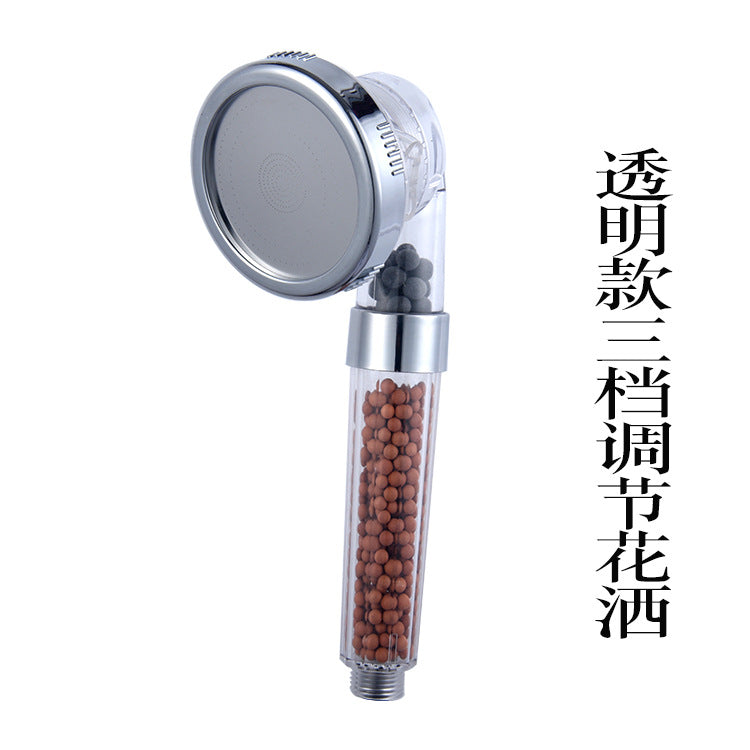 Three-speed adjustment shower heads Powerful large water filtration water quality booster bath handheld shower head