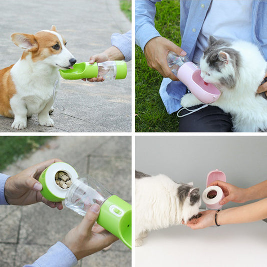 New multifunctional pet cups pet food utensils dog hanging cups portable drinking fountains