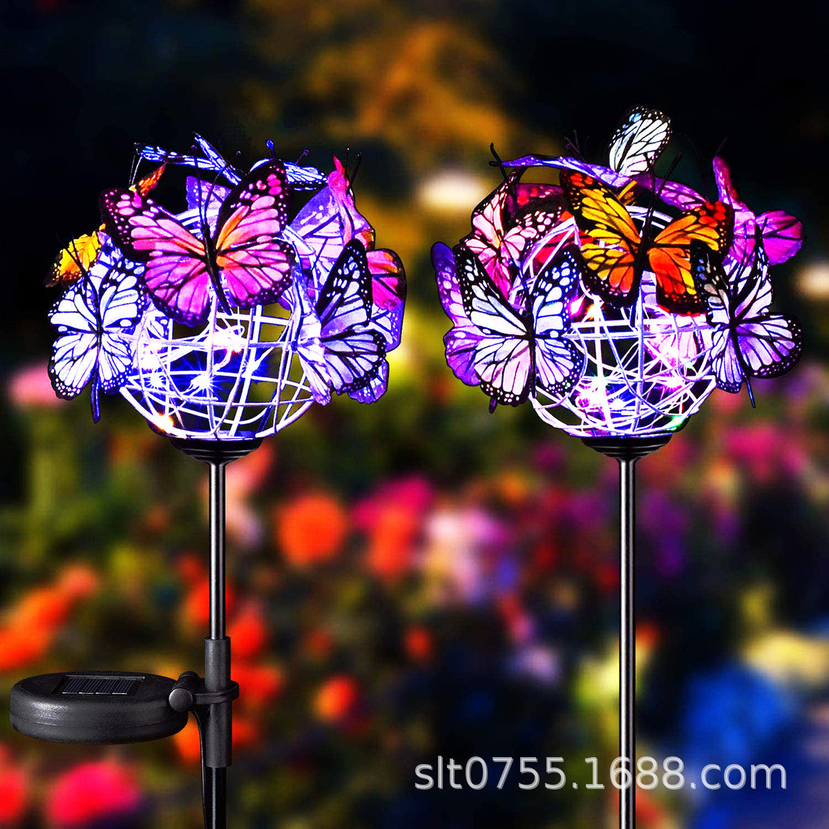 New style outdoor waterproof solar butterfly bulb lights garden garden landscape lawn LED decorative lights custom