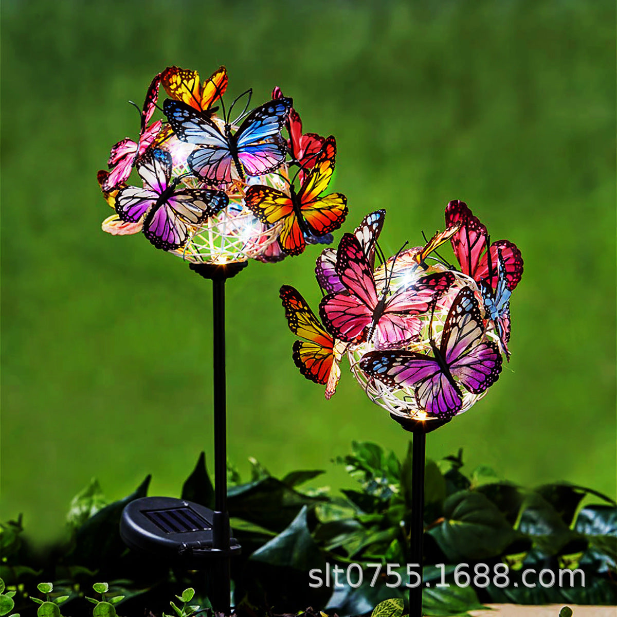 New style outdoor waterproof solar butterfly bulb lights garden garden landscape lawn LED decorative lights custom